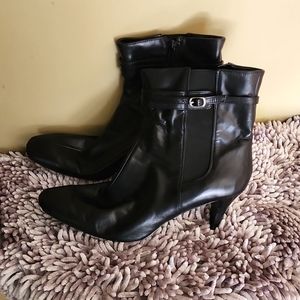 Nine West size 12 leather uppers booties. 3 inch heel.